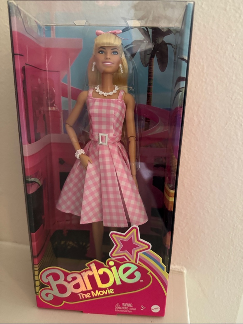 Barbie Pink Packaging with Blue Accents